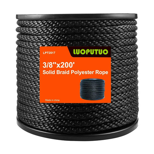 200 black polyester - 3/8,